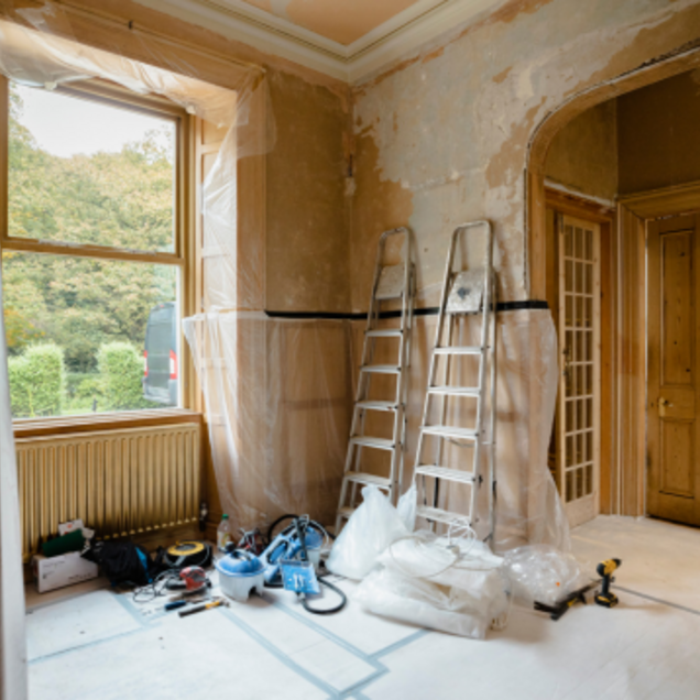 Travaux d'extension dans une maison